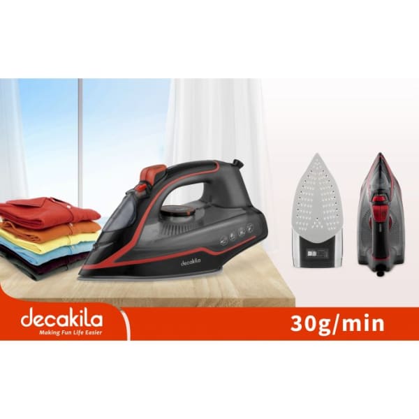 Fer à repasser Decakila 2400W céramique Noir (KEEN001W) Fer à repasser Decakila 2400W céramique Noir (KEEN001W)